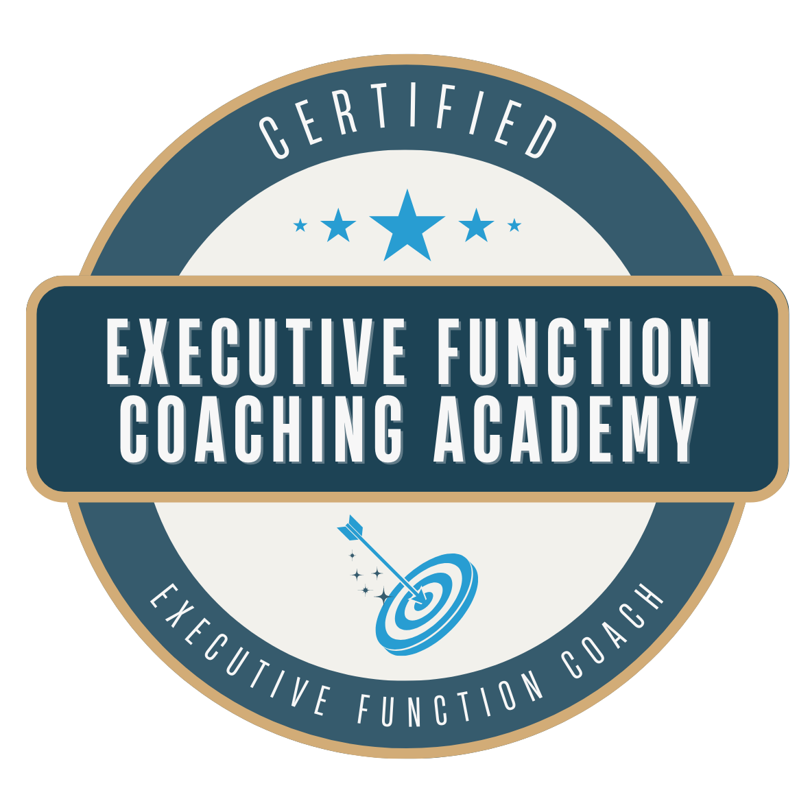 Certified Executive Function Coach badge, Executive Function Coaching Academy